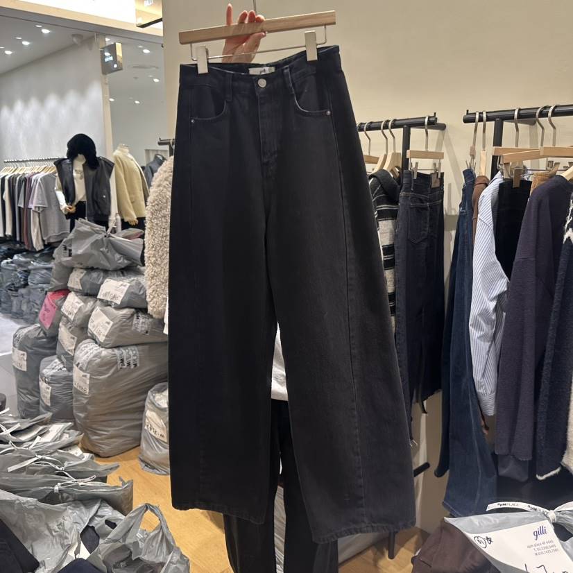 GILLI東大門㊣直郵女士新品推薦25秋冬時尚牛仔褲加絨羊毛開衩GILLI牛仔褲