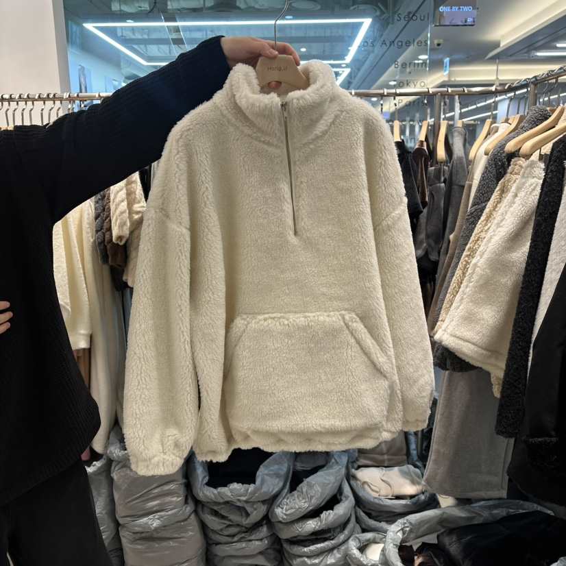 HONG.U東大門㊣直郵女裝新款真品休閑時尚職業熱賣衛衣拉鏈HONG.U衛衣