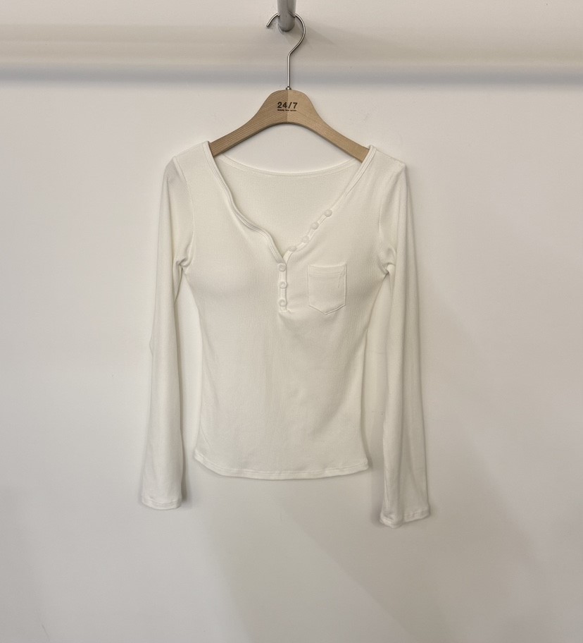 TWENTY FOUR SEVEN24-7韓國代購㊣女裝新品推薦真品長袖T恤TEWNTY FOUR SEVEN24-7長袖T恤