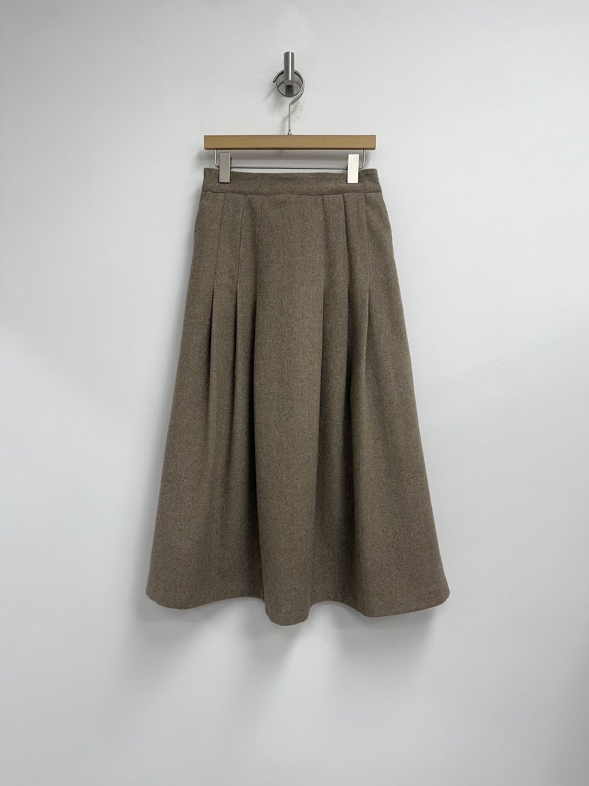 YIKHO STYLE東大門㊣代購女裝新款25秋冬職業長裙羊毛人字紋YIKHO STYLE長裙