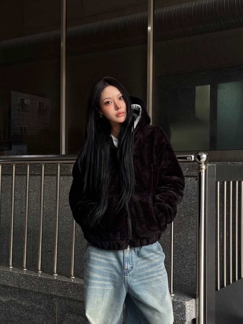 SEEOT東大門㊣直郵女士新品職業真品休閑人氣夾克披肩雙面連帽SEEOT夾克