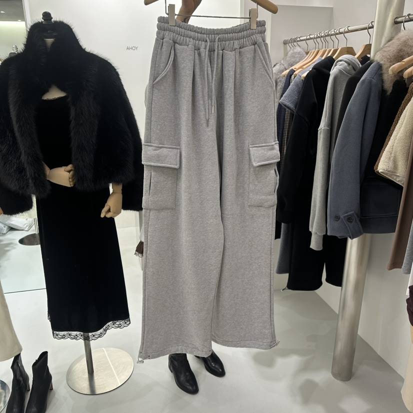 AHOY韓國直郵㊣女裝新品時尚推薦人氣職業25秋冬休閑褲加絨AHOY休閑褲