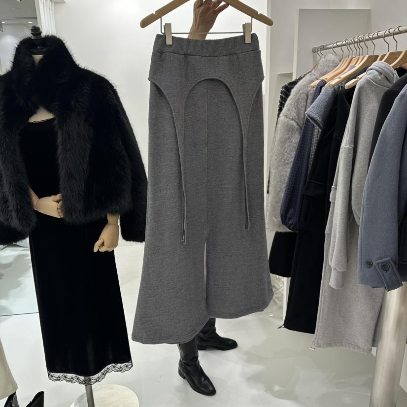 AHOY韓國直郵㊣女裝新品休閑推薦職業25秋冬人氣時尚真品長裙AHOY長裙