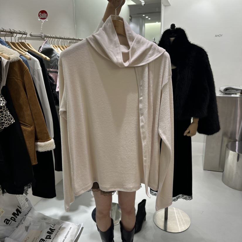 AHOY韓國直郵㊣女裝新款時尚推薦職業人氣休閑25秋冬長袖T恤AHOY長袖T恤