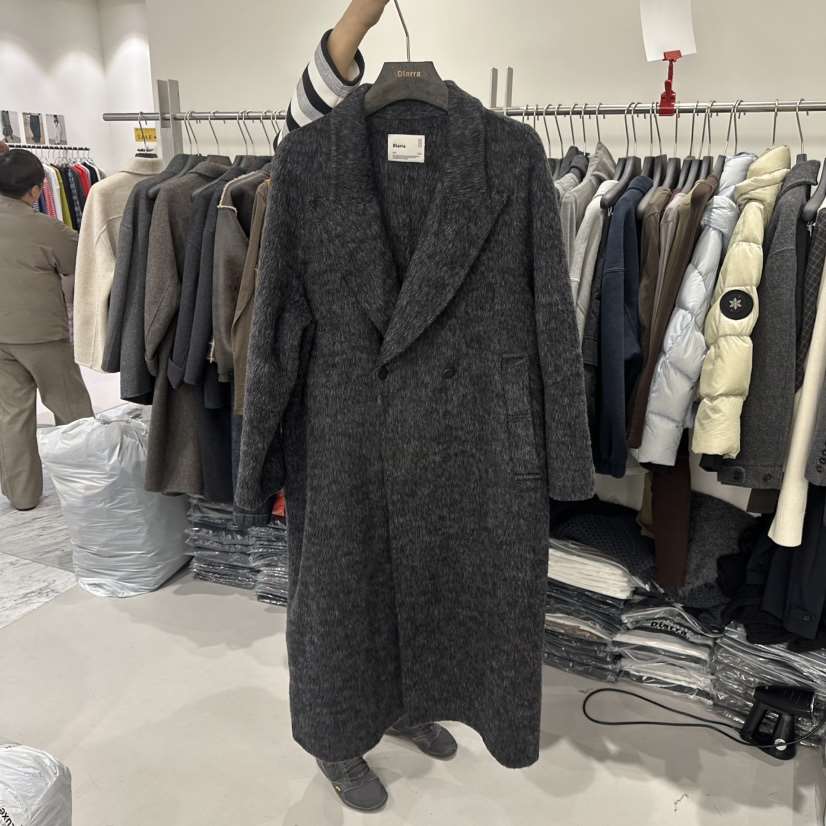 DIARRA東大門㊣代購女裝新品25秋冬熱賣職業推薦中長款大衣DIARRA中長款大衣