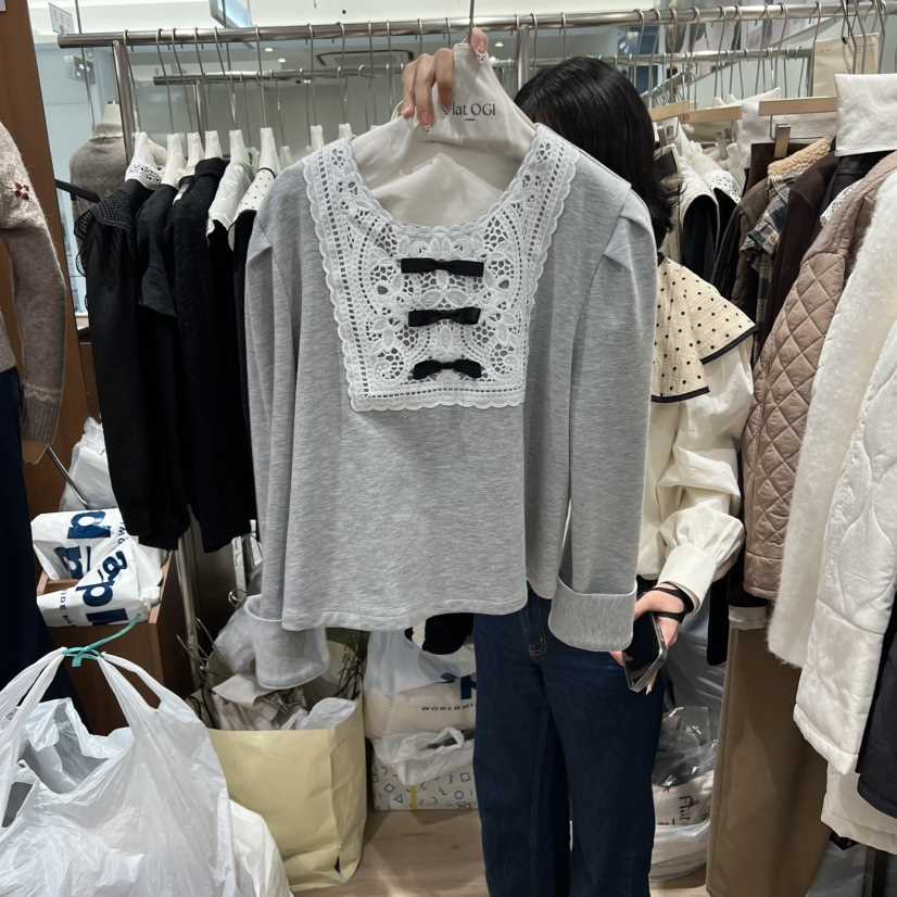 OGI東大門㊣實拍女士新品職業真品人氣25秋冬休閑推薦長袖T恤FLat OGI長袖T恤