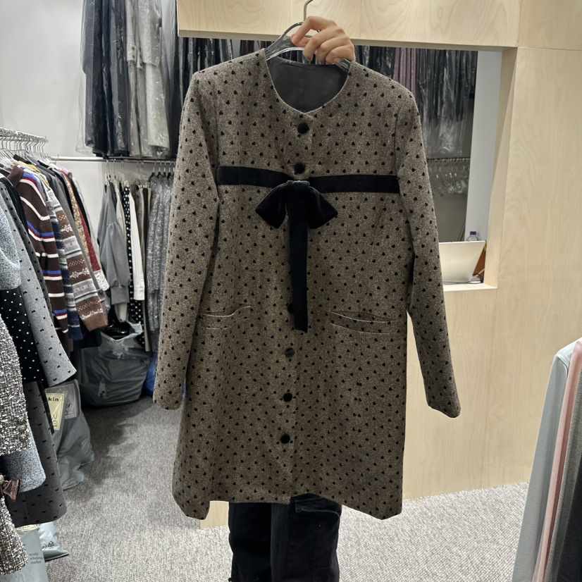 NAPKIN韓國代購㊣女裝新款真品時尚休閑推薦職業中長款大衣NAPKIN中長款大衣