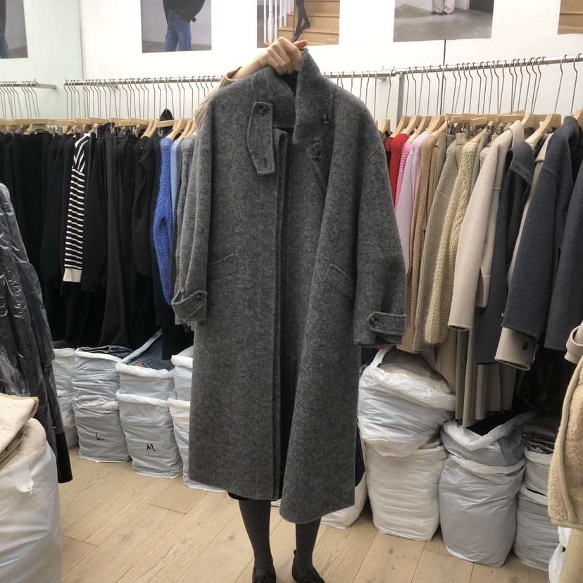 MOI-A東大門㊣代購女士新款休閑真品熱賣職業人氣中長款大衣MOI-A中長款大衣