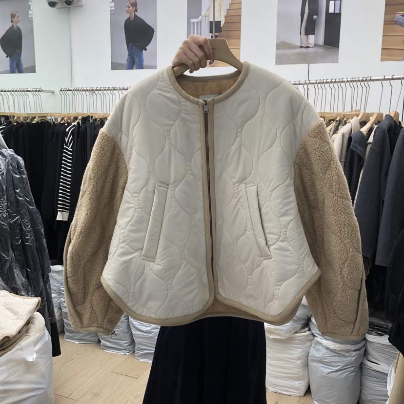 MOI-A韓國代購㊣女裝新品職業推薦人氣25秋冬真品夾克絎縫MOI-A夾克