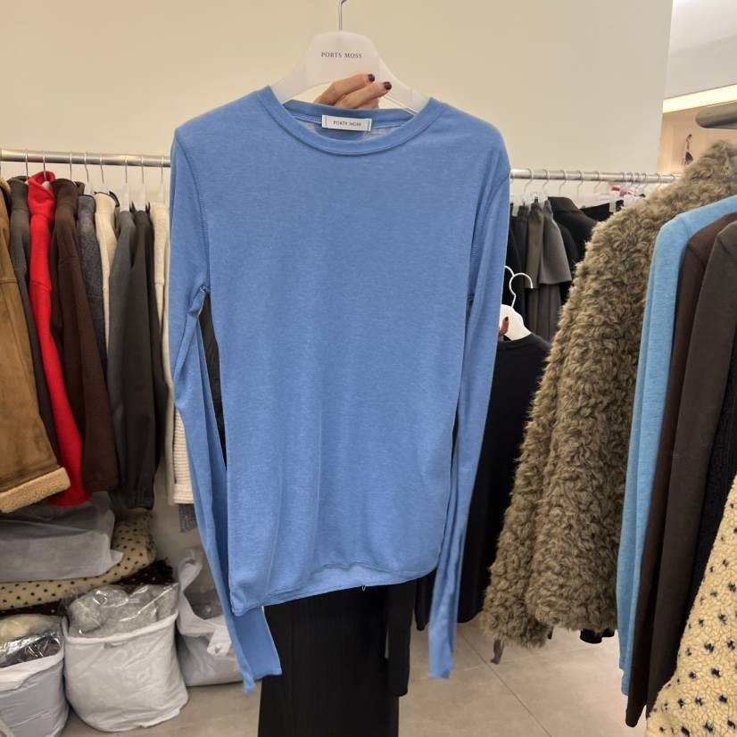 PORTS MOSS韓國代購㊣女裝新款時尚真品25秋冬推薦長袖T恤PORTS MOSS長袖T恤