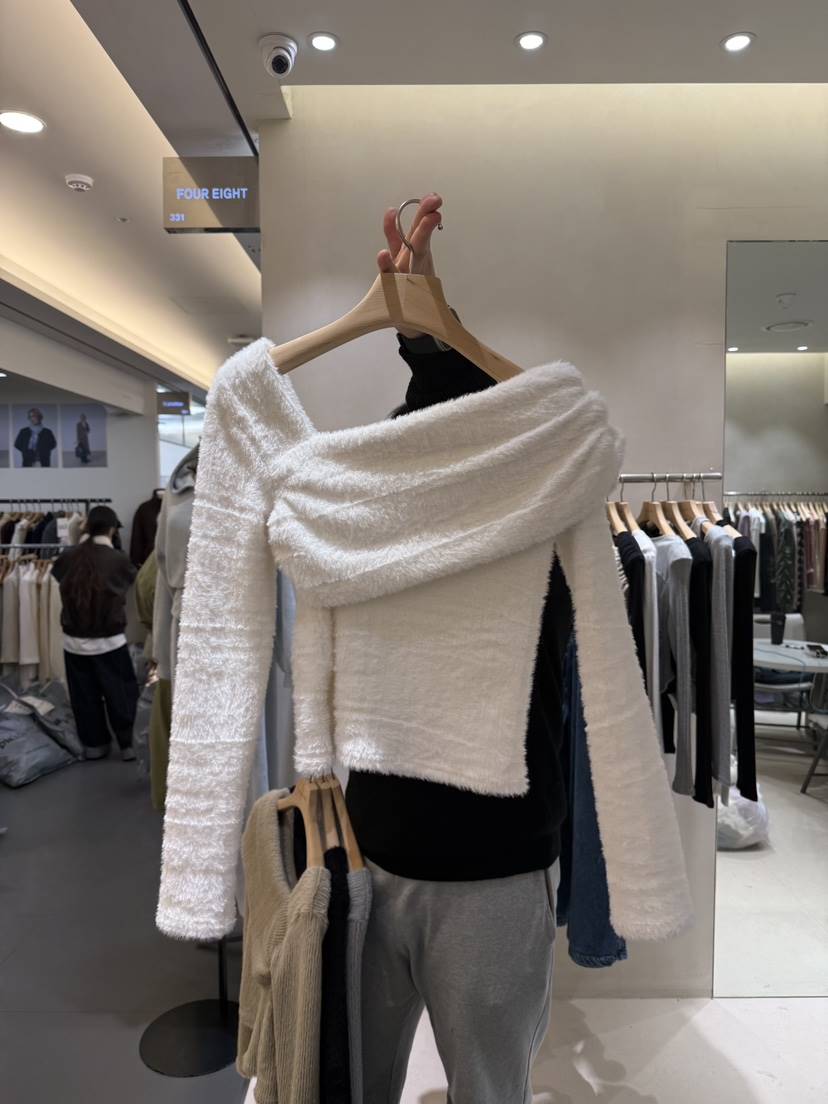 FOUREIGHT東大門㊣代購女裝新品25秋冬職業推薦熱賣針織衫褶皺FOUR EIGHT針織衫