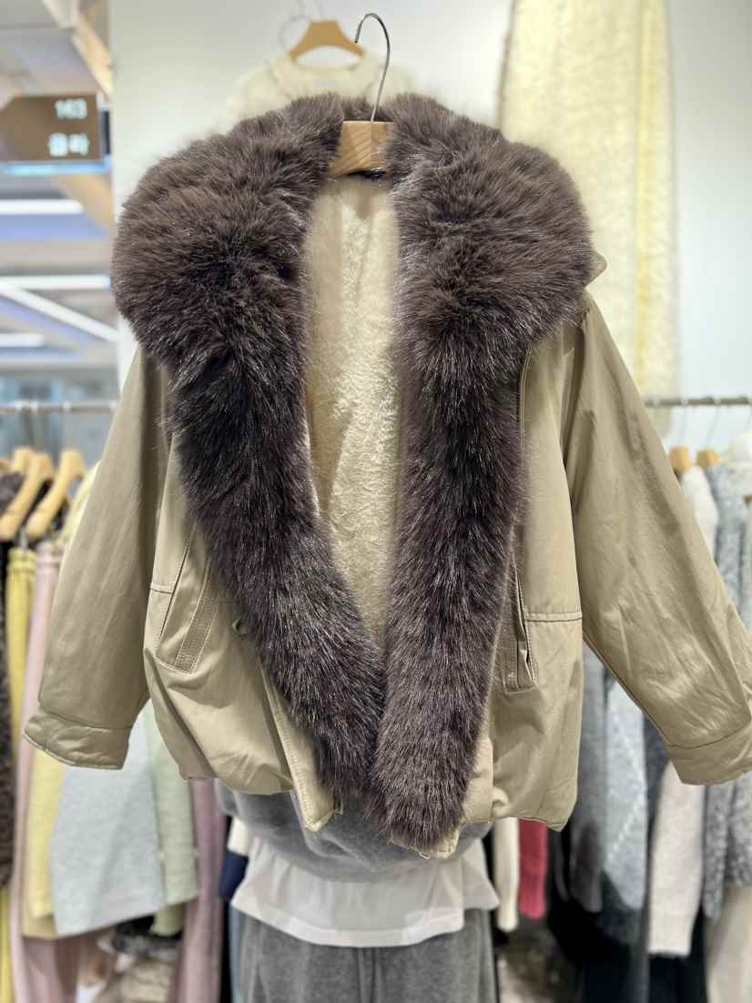 OLA韓國直郵㊣女裝新品休閑時尚25秋冬人氣熱賣長款棉服圍巾mellor/OLA長款棉服