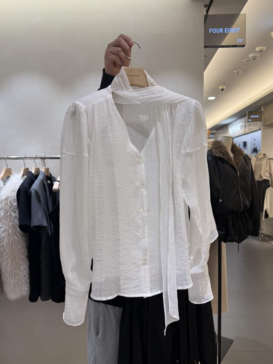 FOUREIGHT東大門㊣實拍女裝新品時尚人氣休閑職業襯衫蕾絲衫FOUR EIGHT襯衫/蕾絲衫