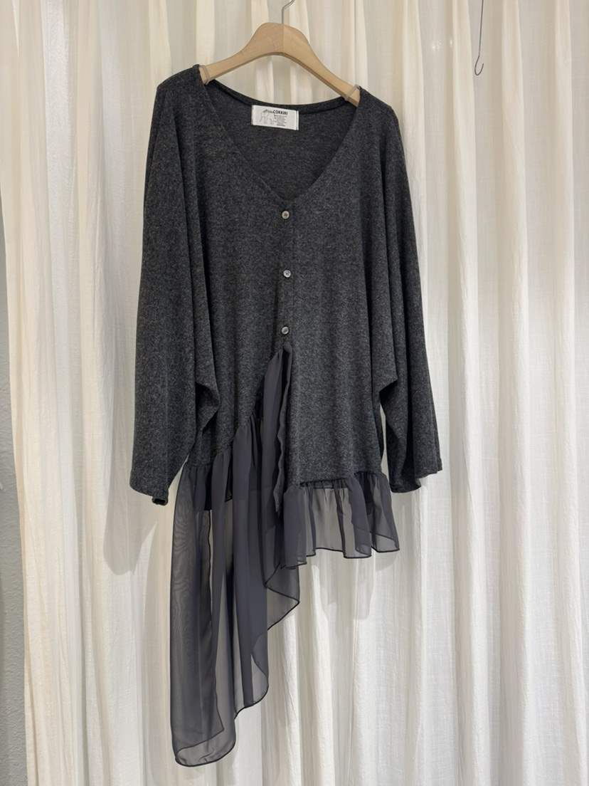 COKKIRI東大門㊣直郵女士新品推薦熱賣時尚長袖T恤雪紡開衫COKKIRI長袖T恤