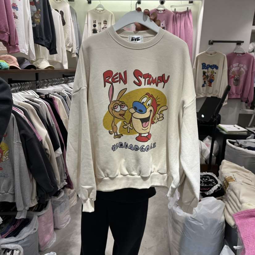 EVE東大門㊣代購女裝新款熱賣時尚人氣職業25秋冬休閑衛衣加絨EVE衛衣