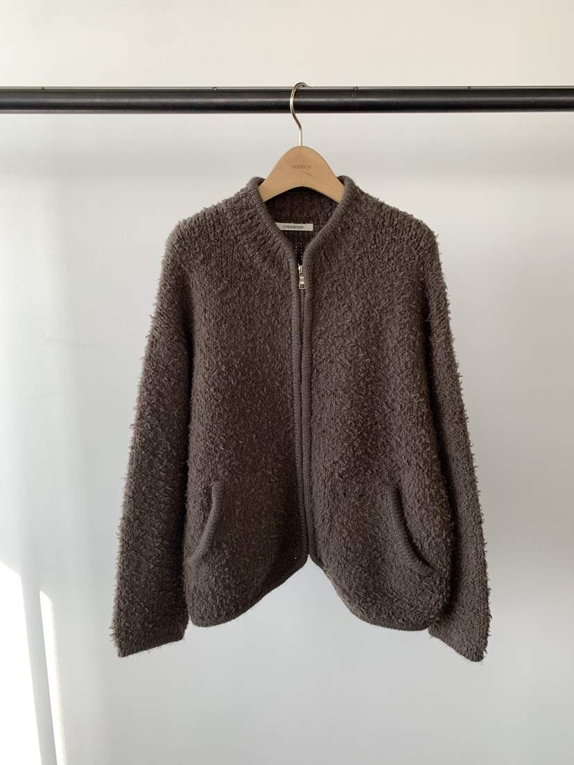 UNDERSON韓國代購㊣女士新款熱賣人氣推薦時尚25秋冬毛衣拉鏈UNDERSON毛衣