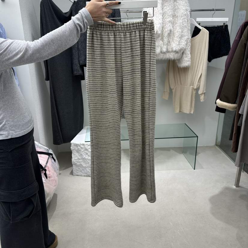 NEUTER韓國直郵㊣女裝新品時尚推薦熱賣25秋冬職業休閑褲條紋NEUTER休閑褲