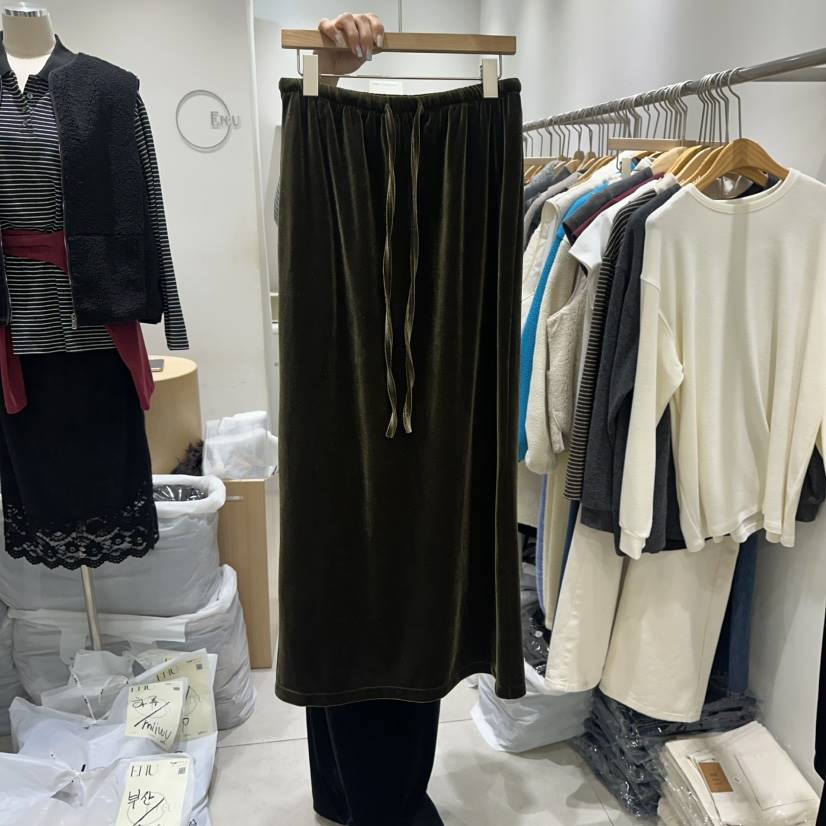 EN.U東大門㊣代購女士新品職業休閑人氣25秋冬熱賣推薦長裙EN.U長裙