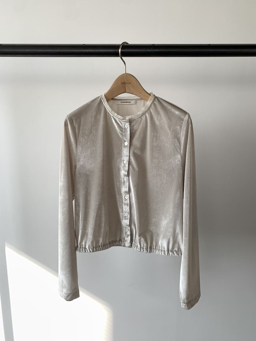 UNDERSON東大門㊣代購女士新品職業25秋冬襯衫蕾絲衫天鵝絨UNDERSON襯衫/蕾絲衫