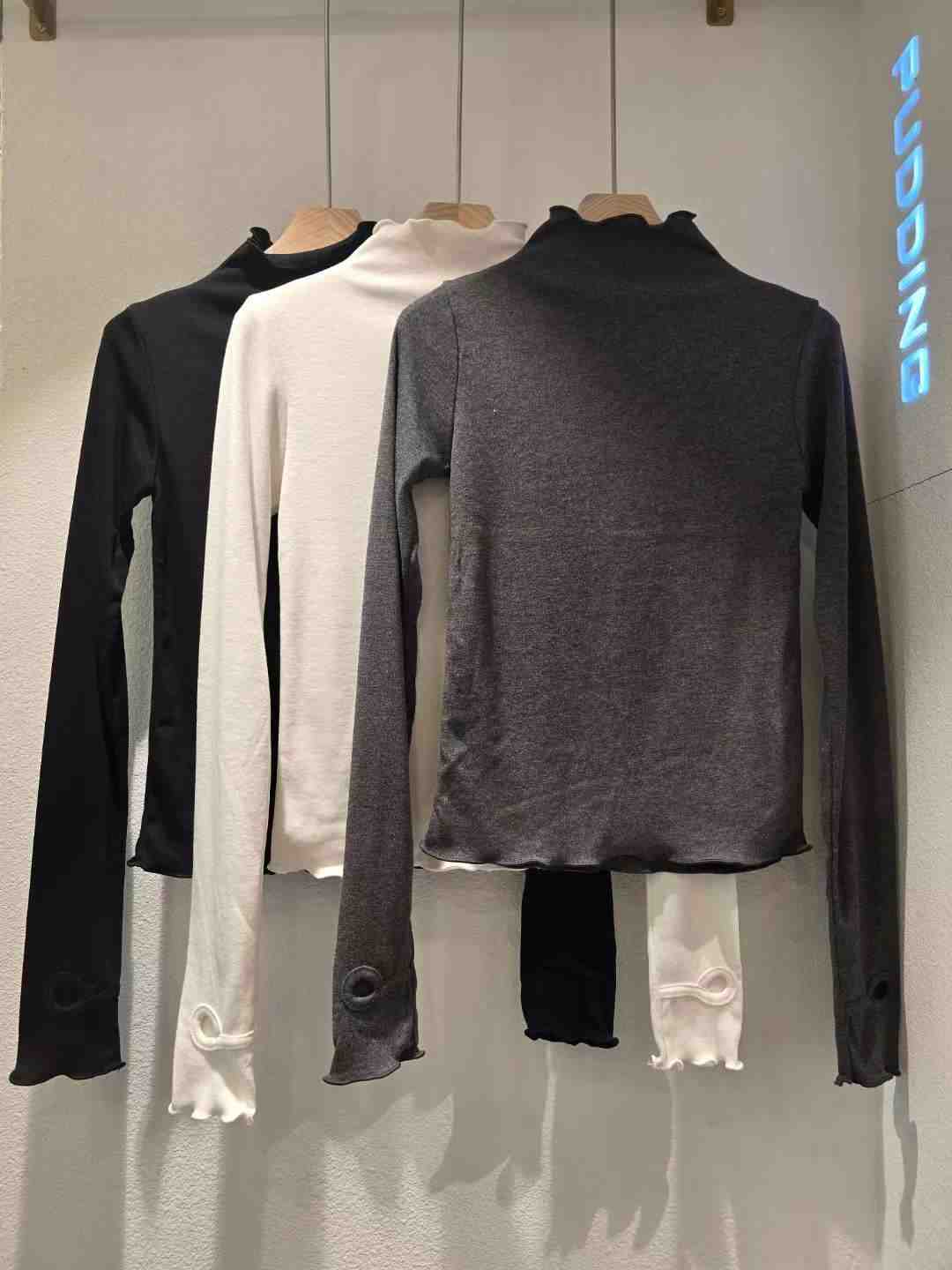 PUDDING東大門㊣實拍女裝新款職業真品推薦時尚長袖T恤高領PUDDING長袖T恤