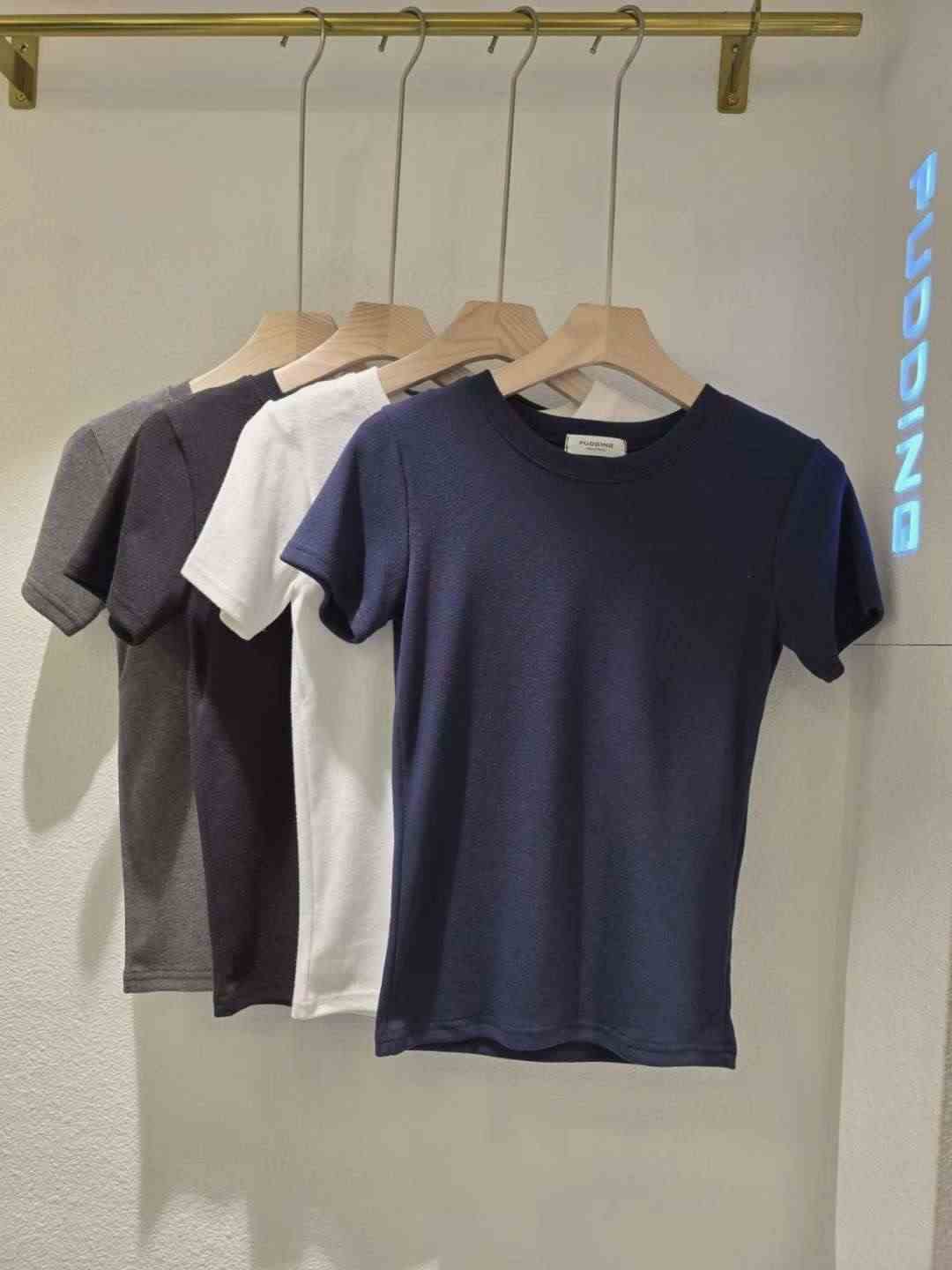 PUDDING東大門㊣實拍女裝新款熱賣休閑職業推薦25秋冬真品T恤PUDDINGT恤