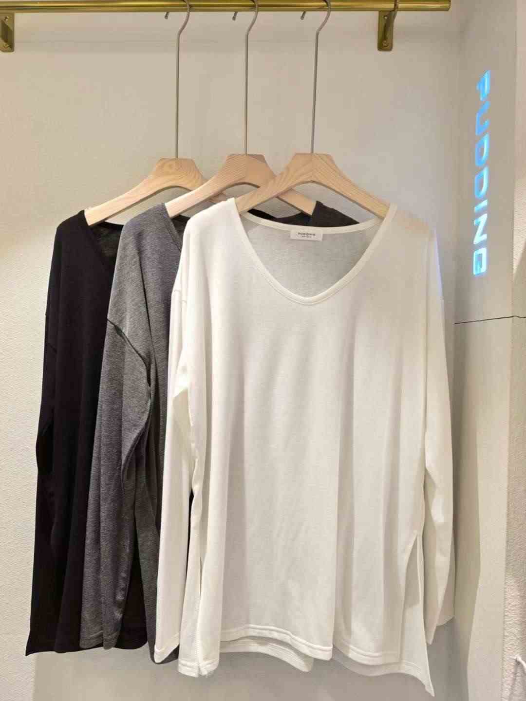 PUDDING韓國直郵㊣女裝新款25秋冬休閑推薦時尚長袖T恤長款PUDDING長袖T恤