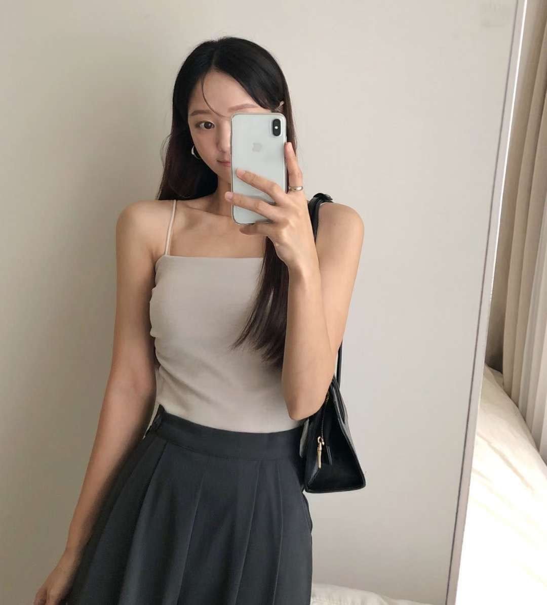 PUDDING東大門㊣直郵女士新款職業25秋冬時尚人氣休閑吊帶背心PUDDING吊帶/背心