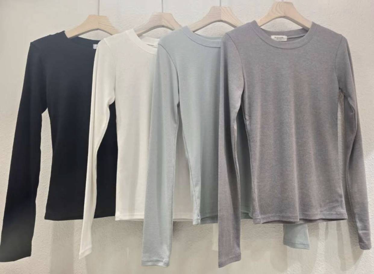 PUDDING東大門㊣代購女裝新款休閑熱賣人氣時尚25秋冬長袖T恤PUDDING長袖T恤