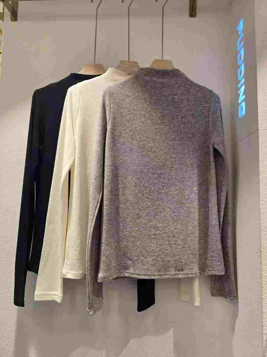 PUDDING東大門㊣代購女士新品推薦職業25秋冬長袖T恤羊毛高領PUDDING長袖T恤