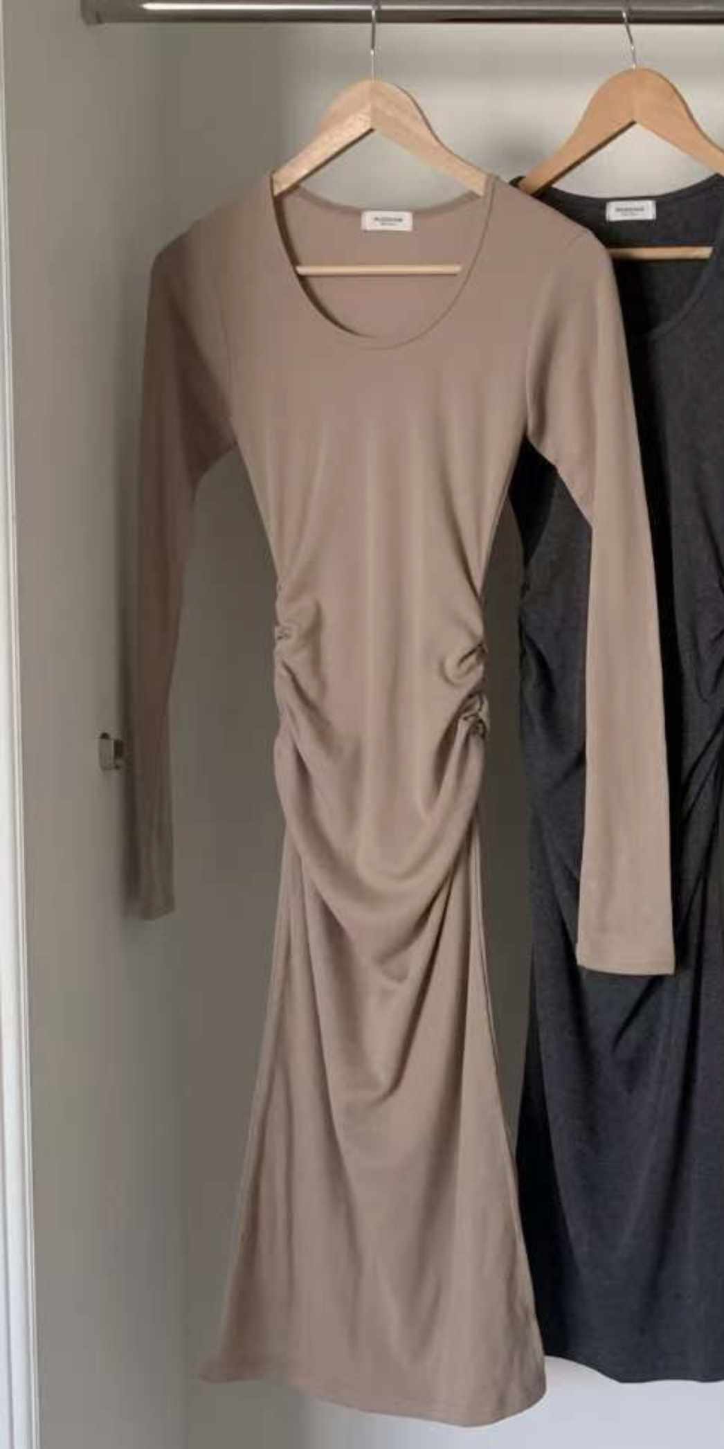 PUDDING東大門㊣實拍女士新品時尚人氣熱賣職業休閑連衣裙長款PUDDING連衣裙