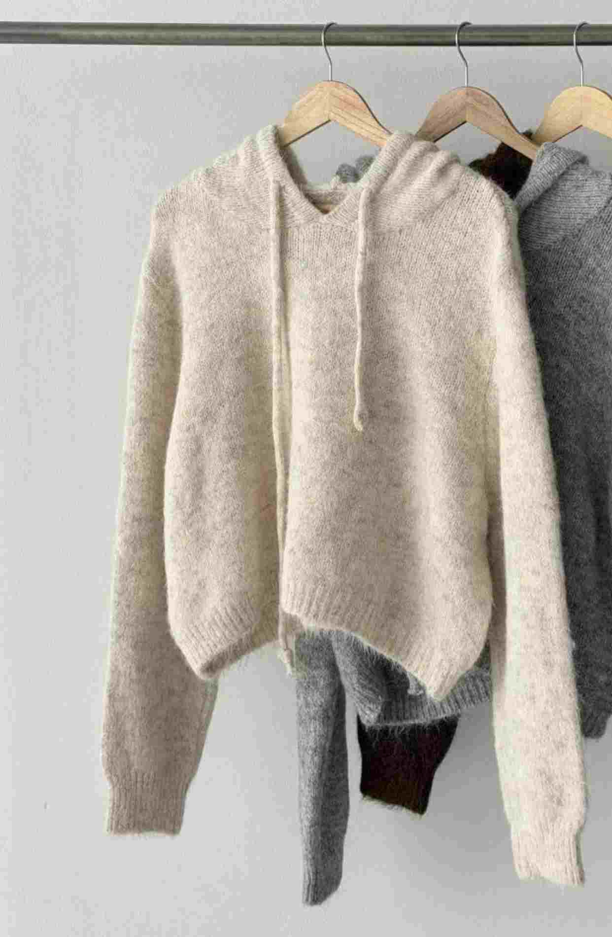 CELEB-셀럽-T東大門㊣實拍女裝新款真品針織衫連帽針織衫羊毛CELEB-T針織衫