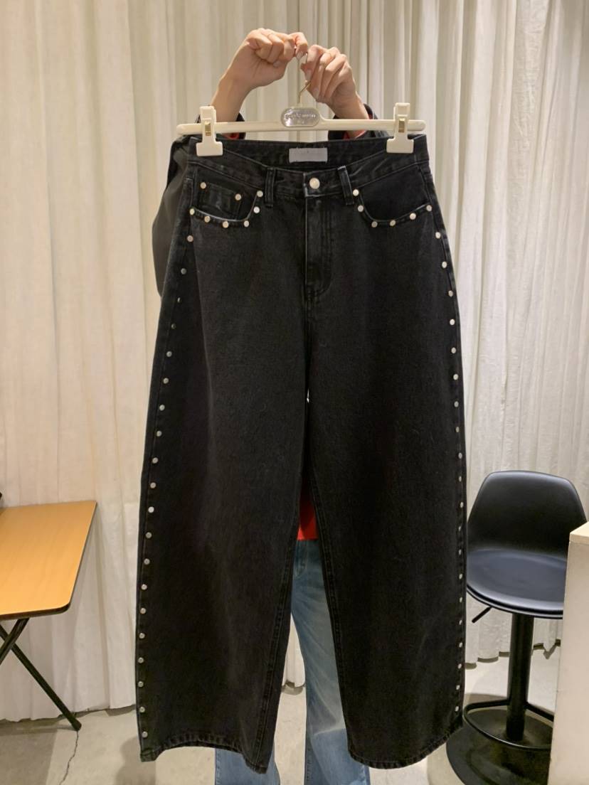 PAPERMOON東大門㊣代購女裝新款推薦25秋冬真品時尚牛仔褲水洗paper moon牛仔褲