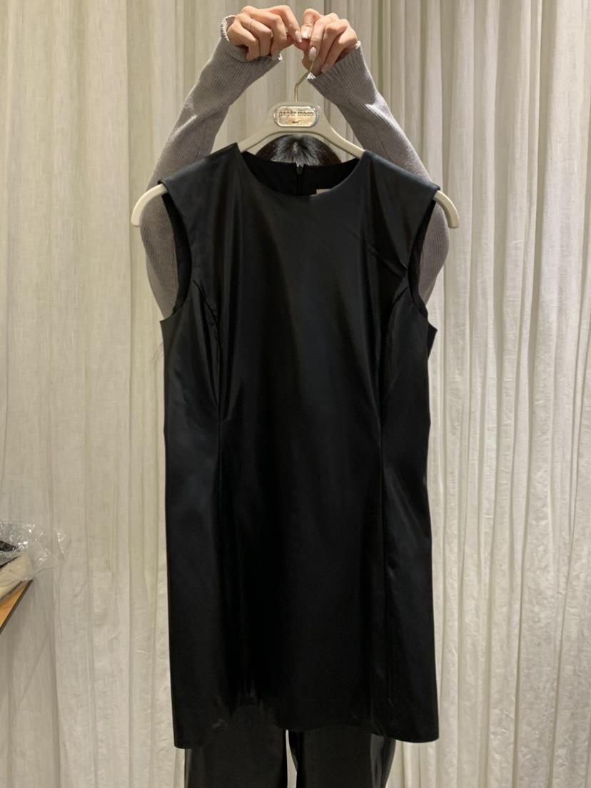 PAPERMOON東大門㊣實拍女士新品真品休閑推薦25秋冬連衣裙皮革paper moon連衣裙