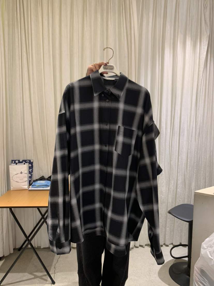 PAPERMOON韓國直郵㊣女士新款真品熱賣時尚職業襯衫蕾絲衫格子paper moon襯衫/蕾絲衫