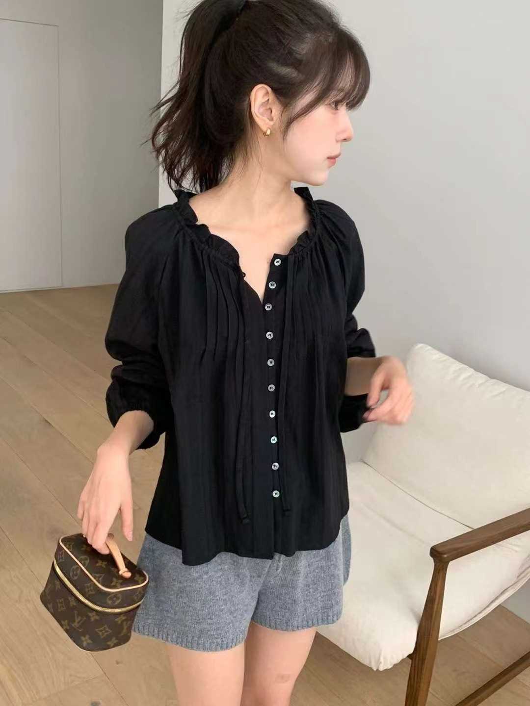 MIELLE-미엘르-OT東大門㊣直郵女裝新品熱賣職業襯衫蕾絲衫MIELLE-미엘르-OT襯衫/蕾絲衫