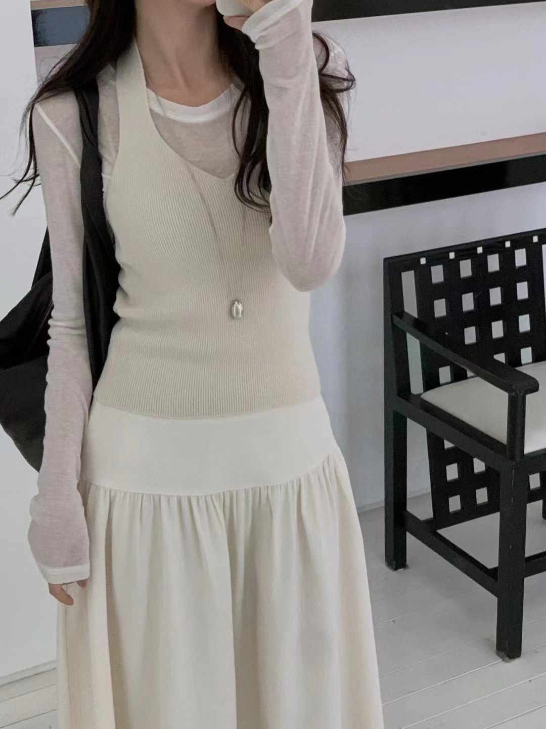 MIELLE-미엘르-OT東大門㊣代購女士新款職業吊帶背心不含內搭MIELLE-미엘르-OT吊帶/背心