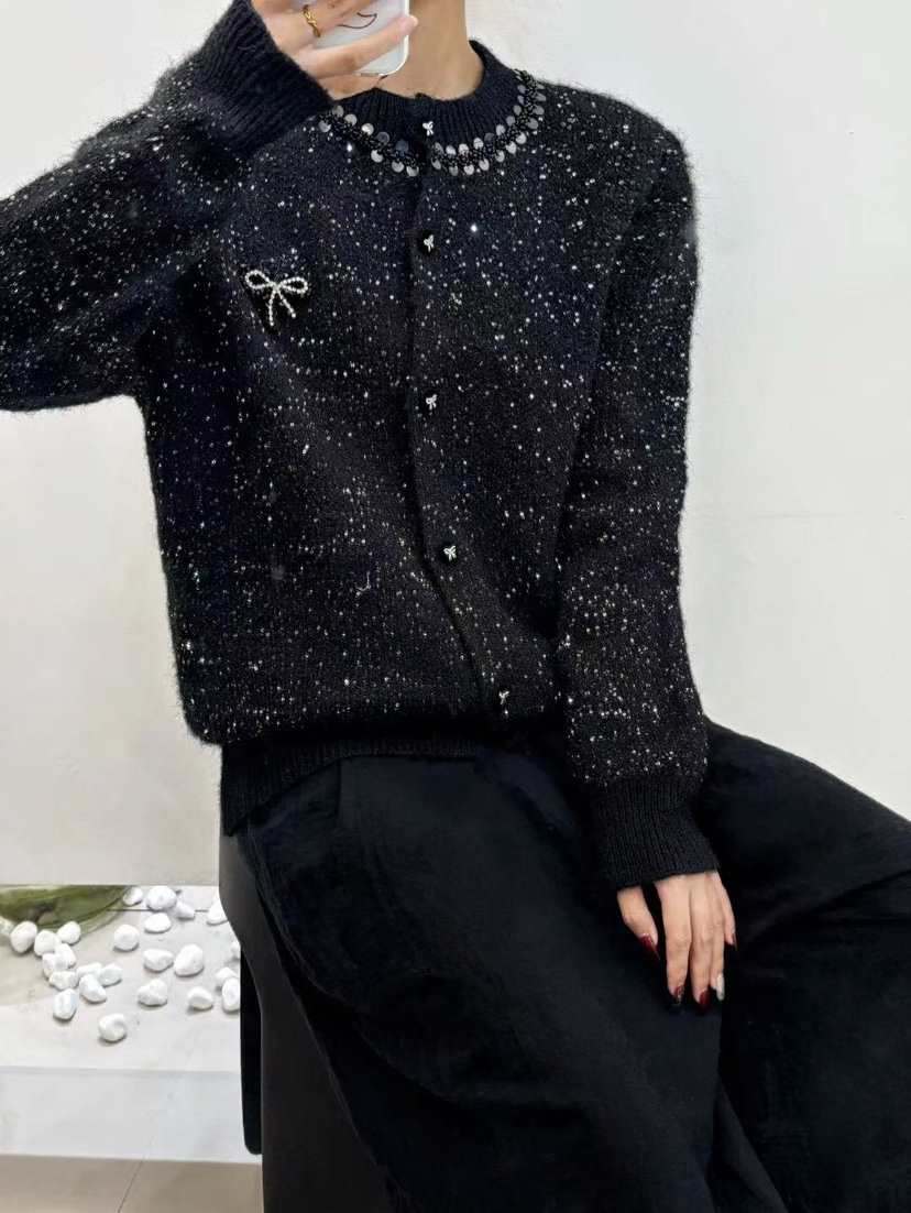 DOUZEMOIS東大門㊣直郵女裝新品休閑職業25秋冬真品毛衣開衫DOUZEMOIS毛衣