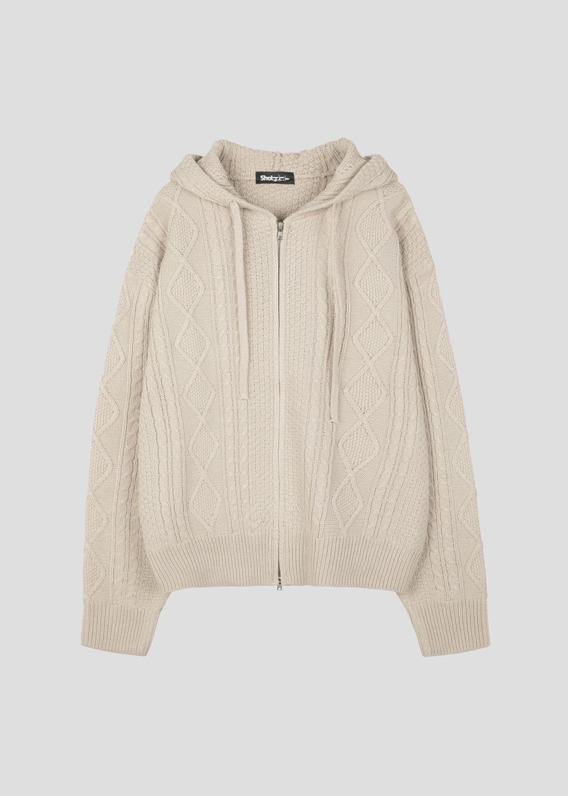 SHOTGUN東大門㊣代購女裝新款人氣推薦真品時尚毛衣拉鏈連帽SHOTGUN毛衣