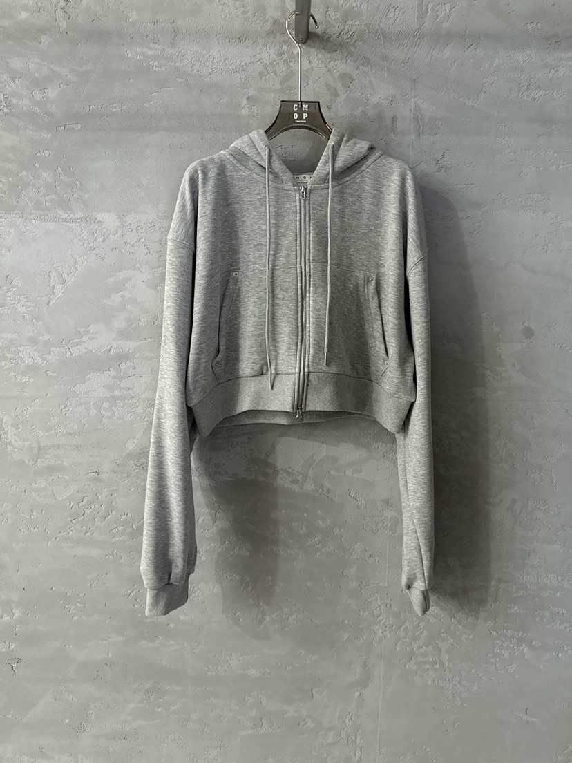 COME OPEN東大門㊣直郵女裝新品25秋冬衛衣連帽拉鏈衫短款貂皮COMP-(COME OPEN)衛衣