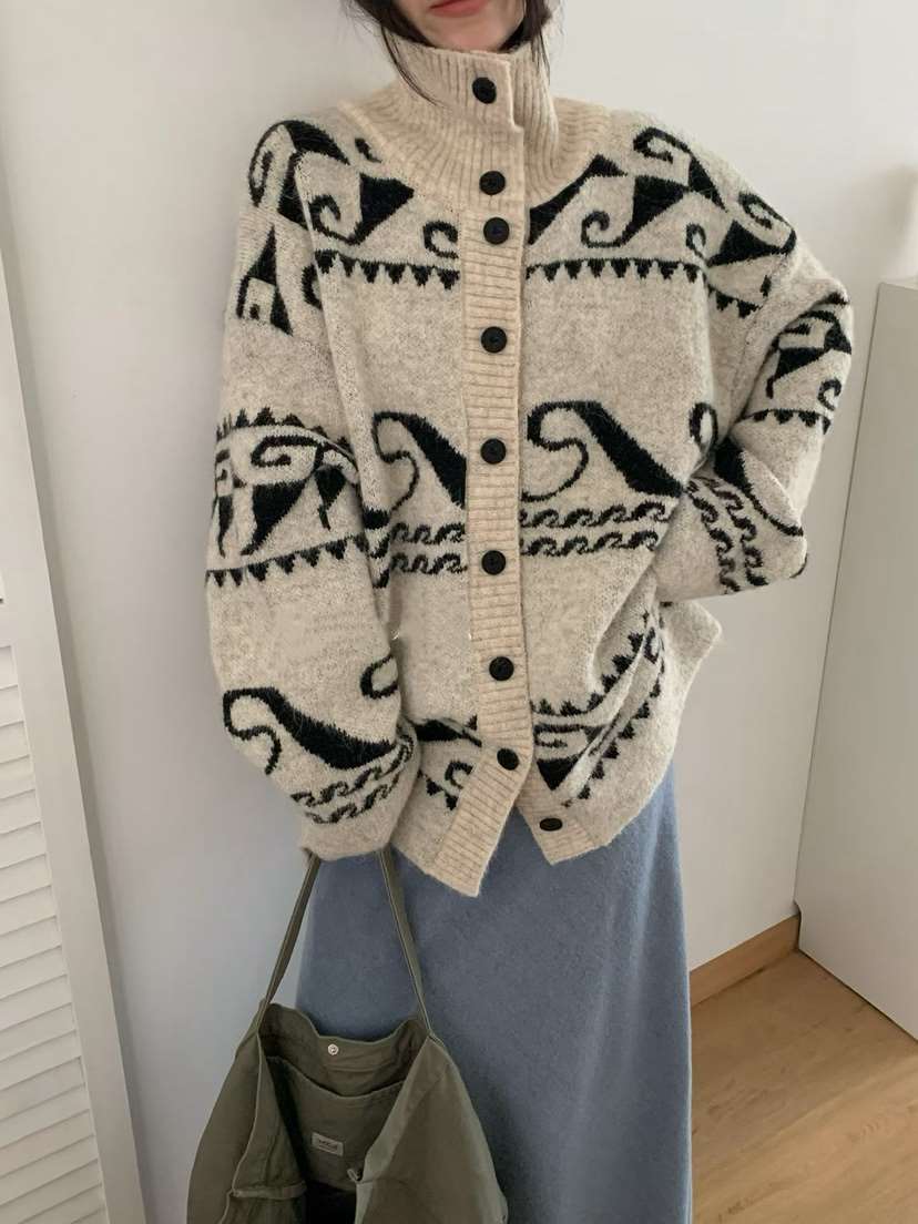 DOUZEMOIS東大門㊣代購女裝新款時尚熱賣真品推薦休閑毛衣開衫DOUZEMOIS毛衣