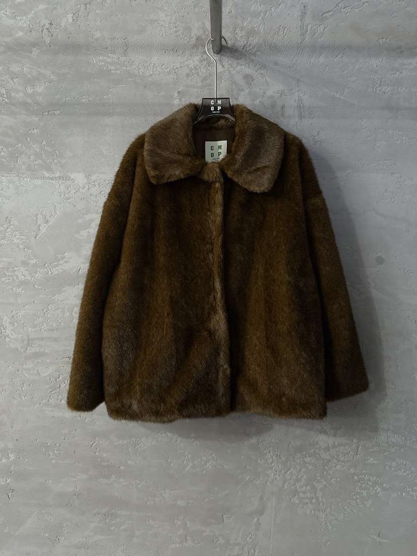 COME OPEN韓國直郵㊣女裝新品職業真品時尚休閑短款大衣貂皮COMP-(COME OPEN)短款大衣