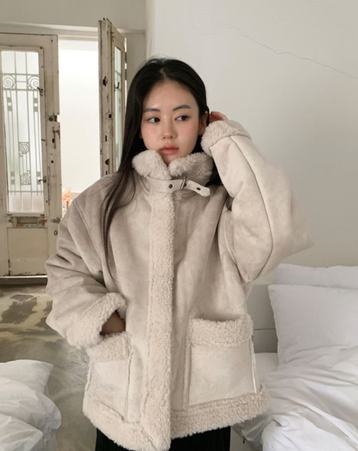 LIVE FOREVER東大門㊣代購女裝新款職業時尚25秋冬短款大衣LIVE FOR_EVER短款大衣