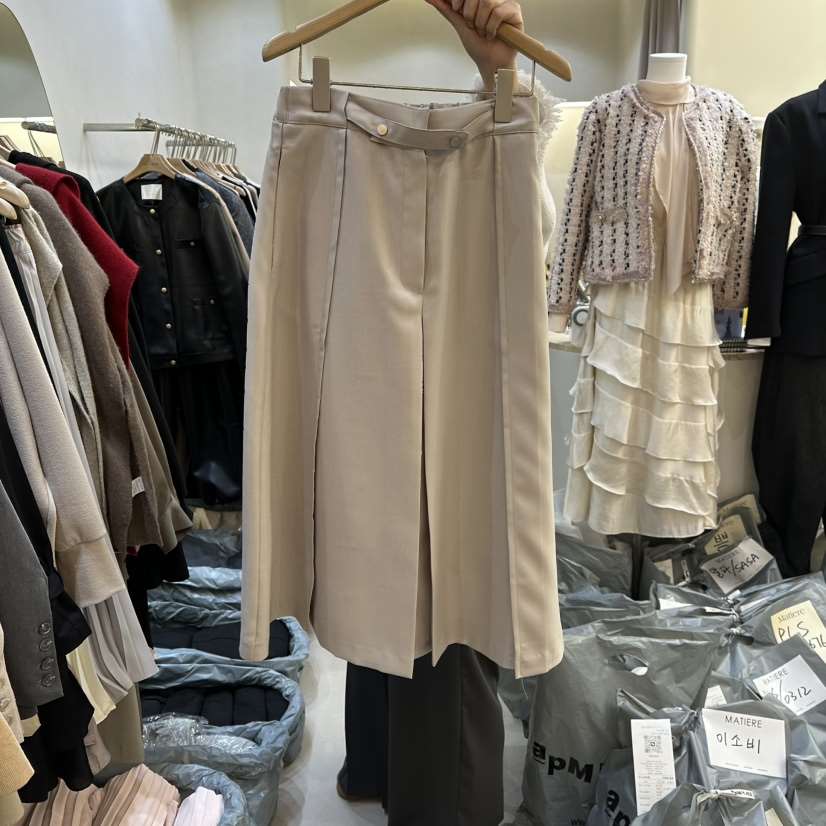 MATIERE東大門㊣直郵女士新品真品推薦職業25秋冬時尚休閑長裙MATIERE長裙