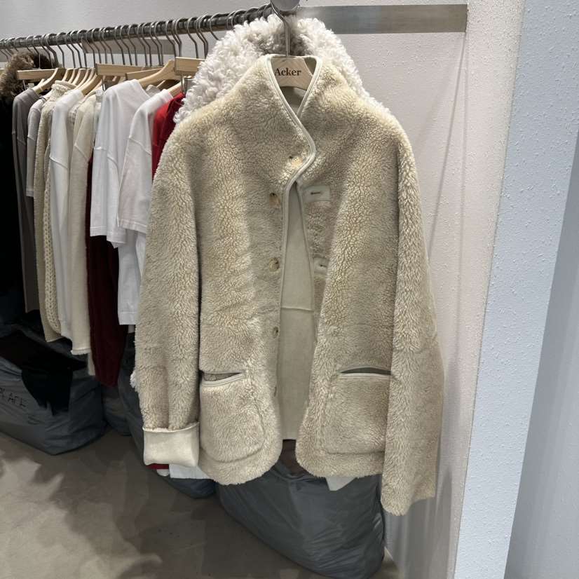 ACKER東大門㊣代購女裝新款時尚25秋冬真品人氣短款大衣兩面穿ACKER短款大衣