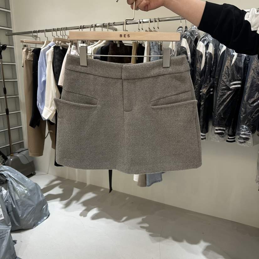 BES東大門㊣實拍女士新款熱賣真品時尚職業人氣推薦休閑短裙BES SEOUL短裙