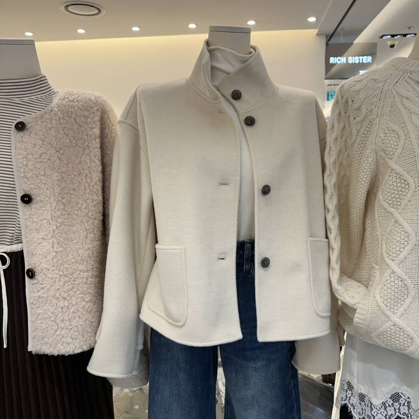 RICH SISTER東大門㊣實拍女裝新品熱賣時尚人氣職業夾克高領RICH SISTER夾克