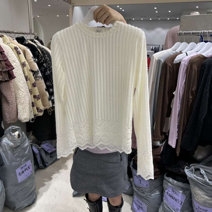 BENE東大門㊣直郵女裝新款真品時尚職業25秋冬推薦熱賣長袖T恤BENE長袖T恤
