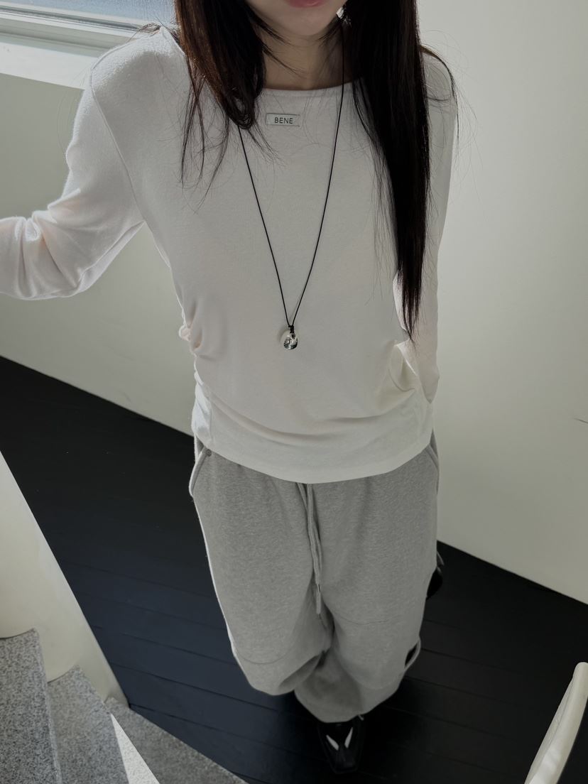 BENE東大門㊣實拍女士新款推薦休閑長袖T恤安哥拉連帽衫羊毛BENE長袖T恤