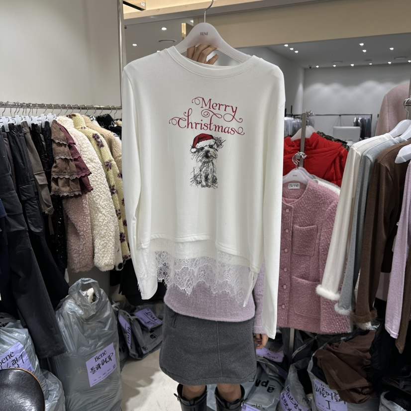 BENE東大門㊣實拍女裝新款人氣休閑時尚熱賣25秋冬推薦長袖T恤BENE長袖T恤