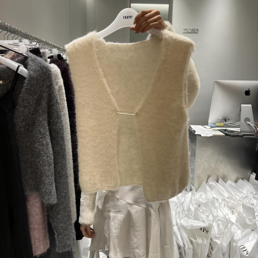 NUESE東大門㊣代購女裝新品職業熱賣真品時尚25秋冬休閑馬甲NUESE馬甲